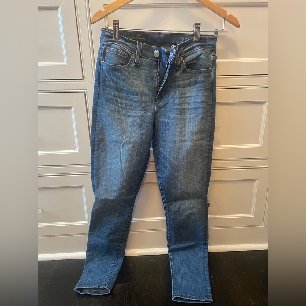 Jcrew high rise skinny jeans